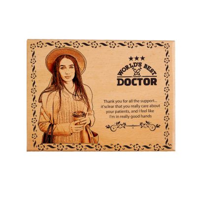 Personalized World Best Doctor Wooden Plaque | Thankyou Gift for Doctor